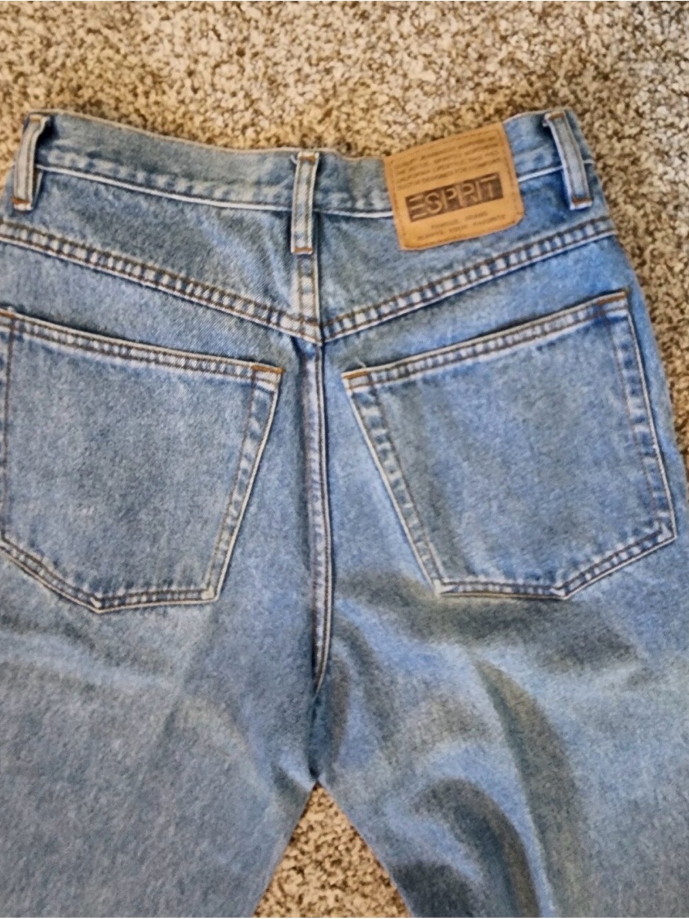 ✨️Vintage ESPRIT High Waisted Mom Jeans Light Wash Tapered Leg Sz 29" NOS